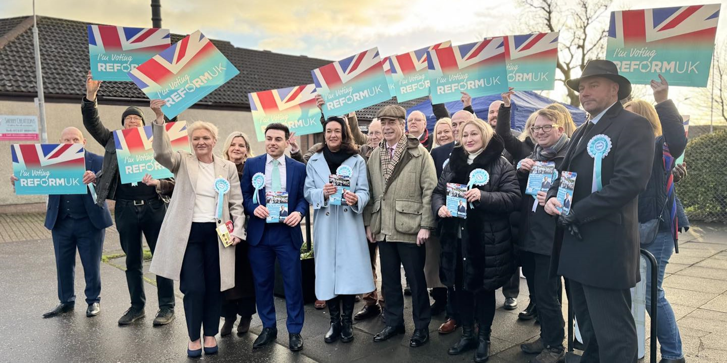 Volunteers participating in a community campaign